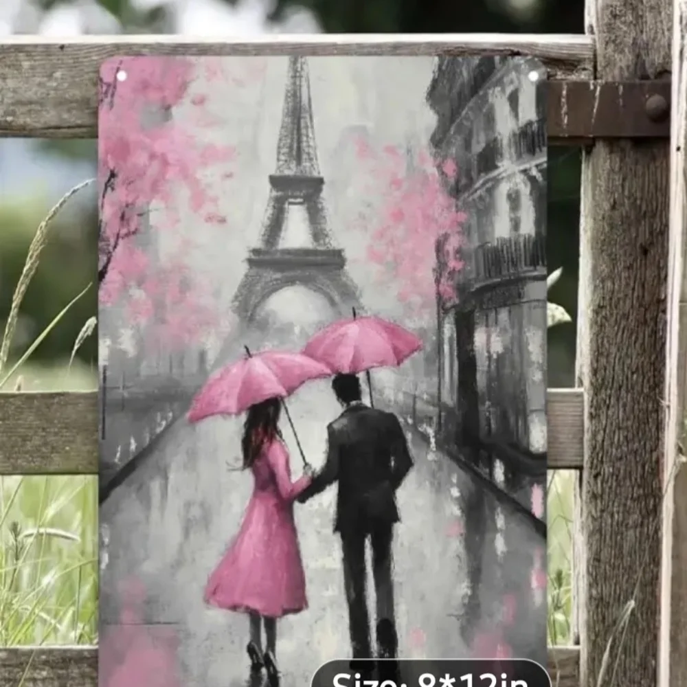 Eiffel Tower wall art Metallic Sign